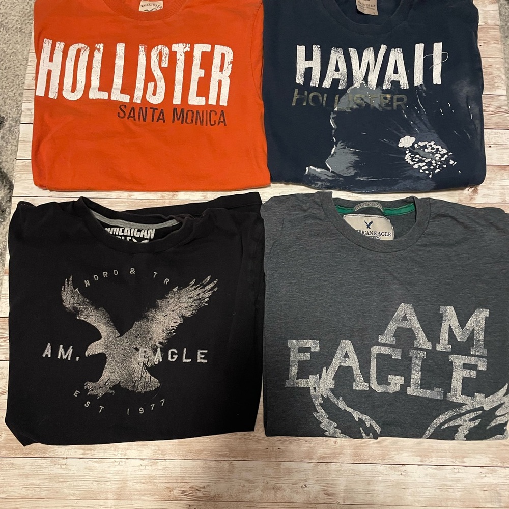 Hollister and American Eagle T-Shirts Set